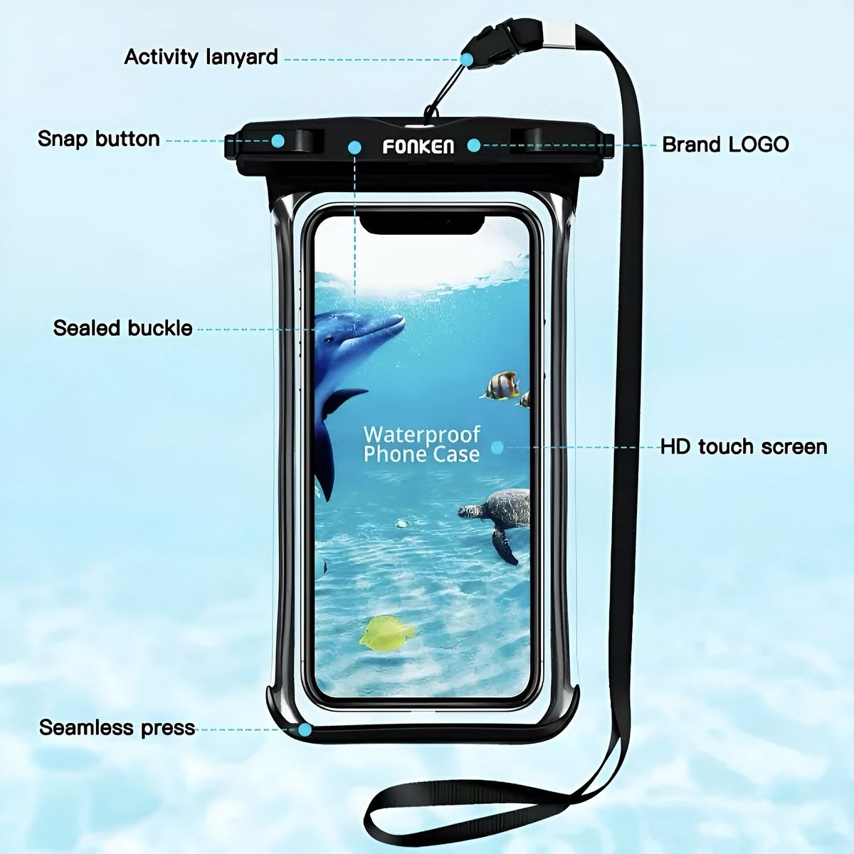Water proof Transparent Mobile cover for Safety And Swimming Pool 1 Pc